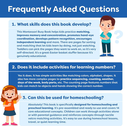 Montessori Preschool Busy Book for Toddlers Ages 3 and Up - Preassembled - Preschool Learning Activities Montessori Educational Toys - Gifts for 3 Year Old Boys, Toddler Learning Toys Activities
