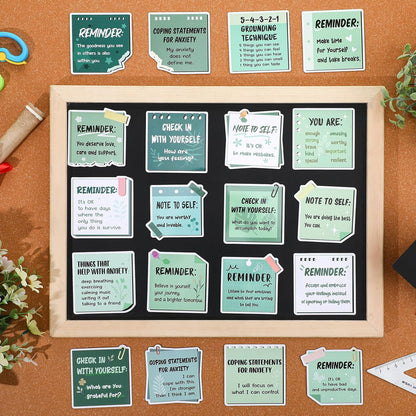 Copkim 20 Pcs Mental Health Magnets Motivational Daily Reminders Magnets with Positive Affirmations Mental Health Awareness Items for Lockers, Fridges, Home, Office, and Classroom Use(Morandi)