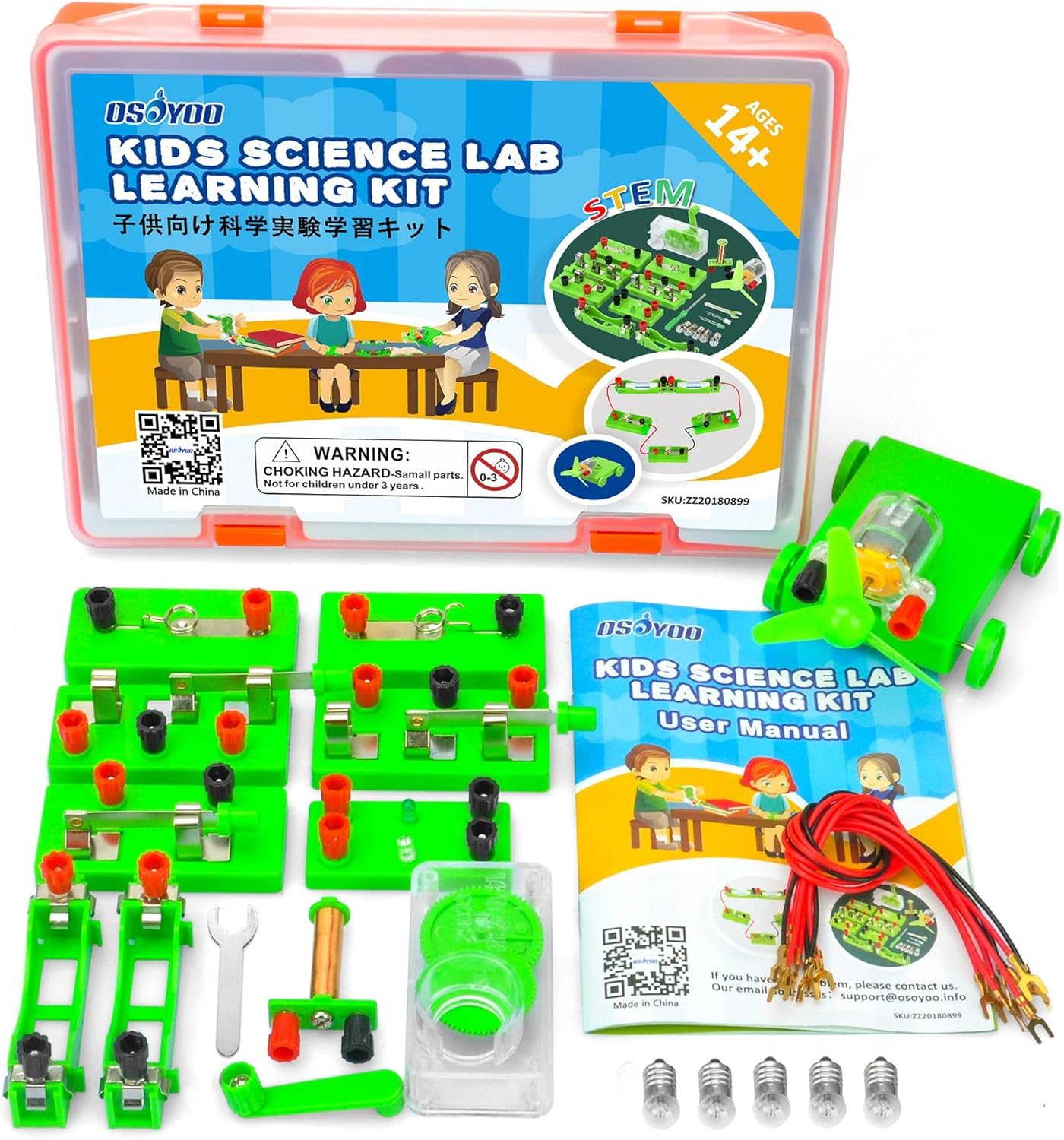 Electricity Science Kit,Hands-on Electricity and Magnetism Experiments for Middle Grade 8+ / high School