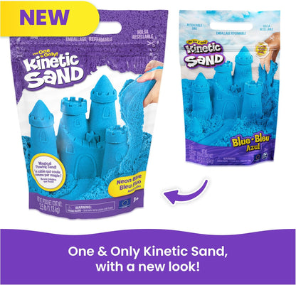 Kinetic Sand, 2.5lbs Purple Play Sand, Amazon Exclusive, Moldable Sensory Toys for Kids, Resealable Bag (Packaging May Vary), for Ages 3 and up