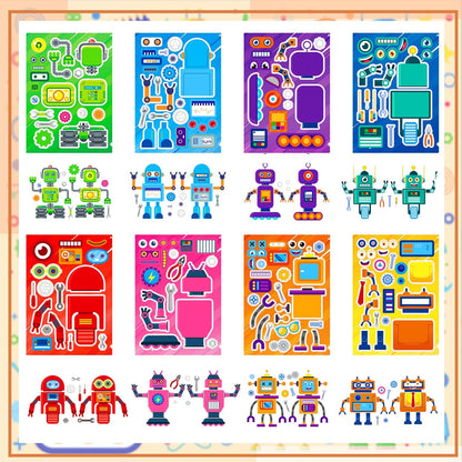 24-Sheet Make Your Own Science Sticker Kit | Microscope, DNA & Scientist Designs - Reusable Educational Decor for Classrooms & Kids Rooms