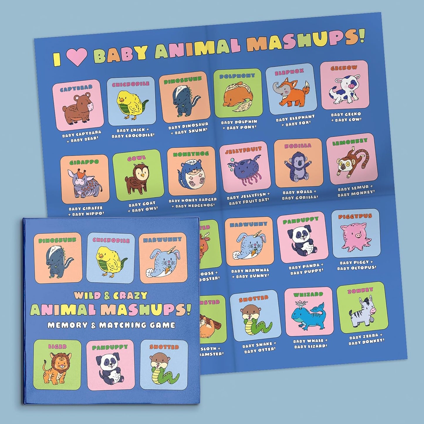 Wild & Crazy Animal Mashups! Memory & Matching Game (Knock Knock Kids Matching Games)