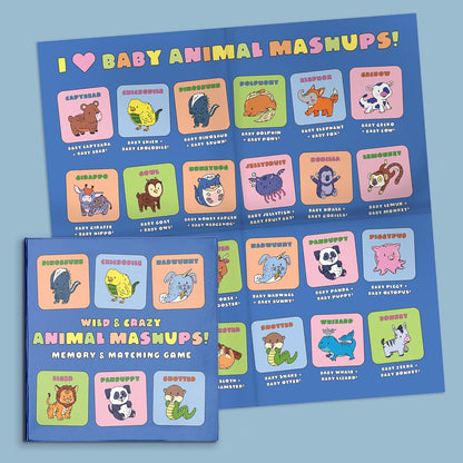 Wild & Crazy Animal Mashups! Memory & Matching Game (Knock Knock Kids Matching Games)