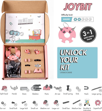 The Off Bits CareBit Build Your Own Robot Toy Construction Set, Educational Gift STEM Activities Learning Kit, Creative Build and Play Model Kit Steam Toys for 6 7 8 9 10+ Year Old Boys & Girls