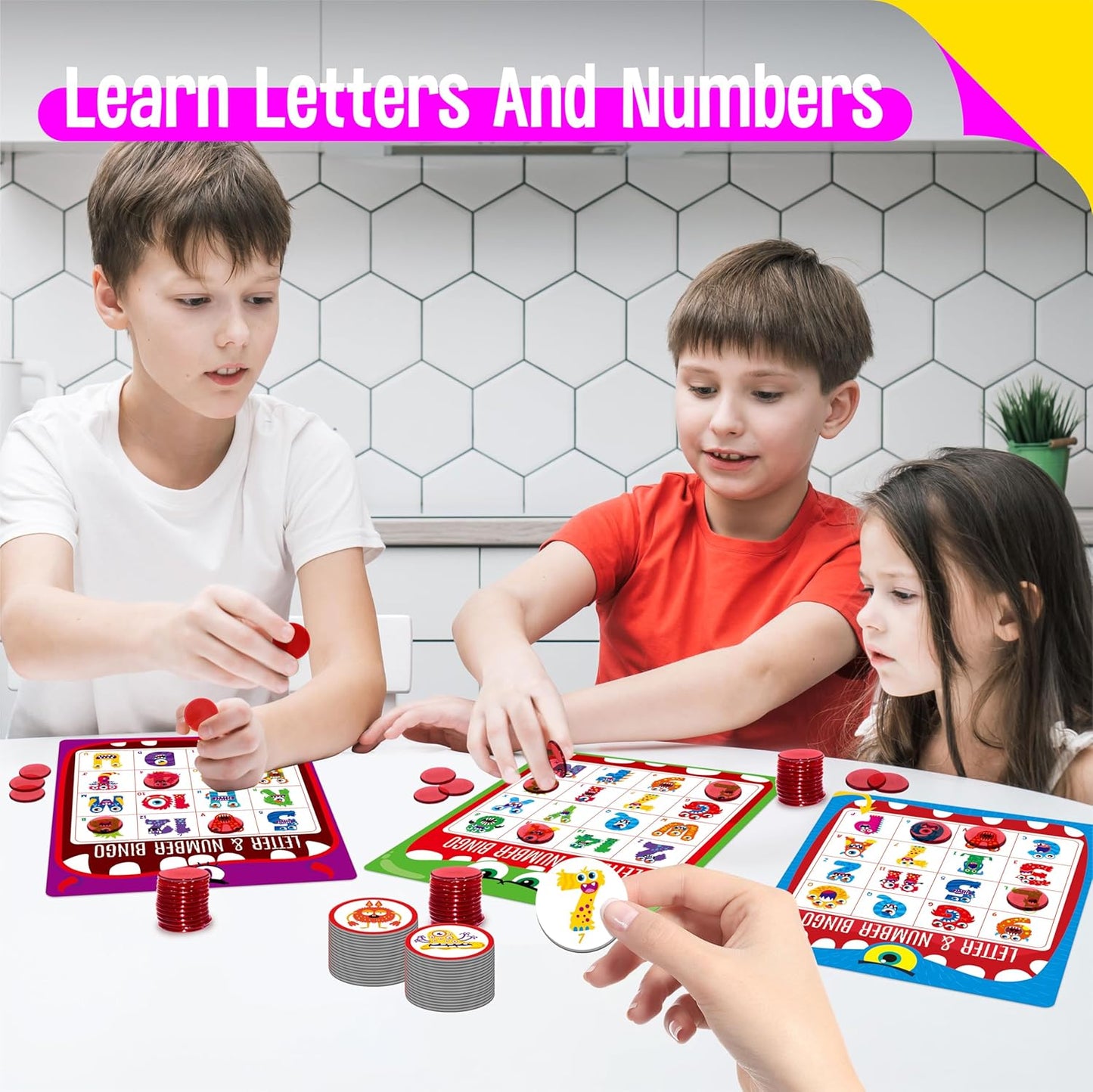 SpriteGru Multiplication & Division Bingo Game, 480 Math Problems, 2 Educational Math Board Game for Kindergarten and Preschool Kids 4-8, Perfect for Classroom & At Home (Up to 25 Players)