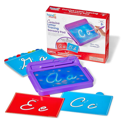 hand2mind Letter Tracing Sensory Pad, Reusable Handwriting Practice for Kids 3-5, Learn to Write, Letter Tracing Board, Toddler Writing Practice, Montessori Alphabet Toys, Preschool Learning Toys