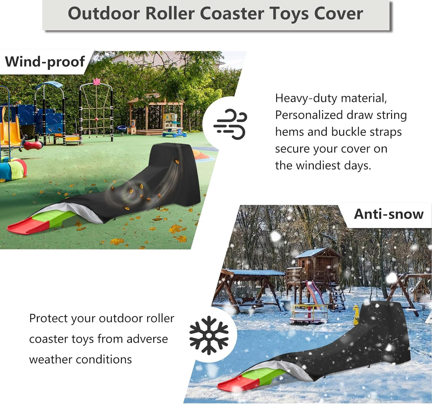 Toddler Roller Coaster Cover for Kids Up & Down Roller Coaster ,Waterproof Dust Proof Anti-UV Outdoor Roller Coaster Toys Cover,Cover only