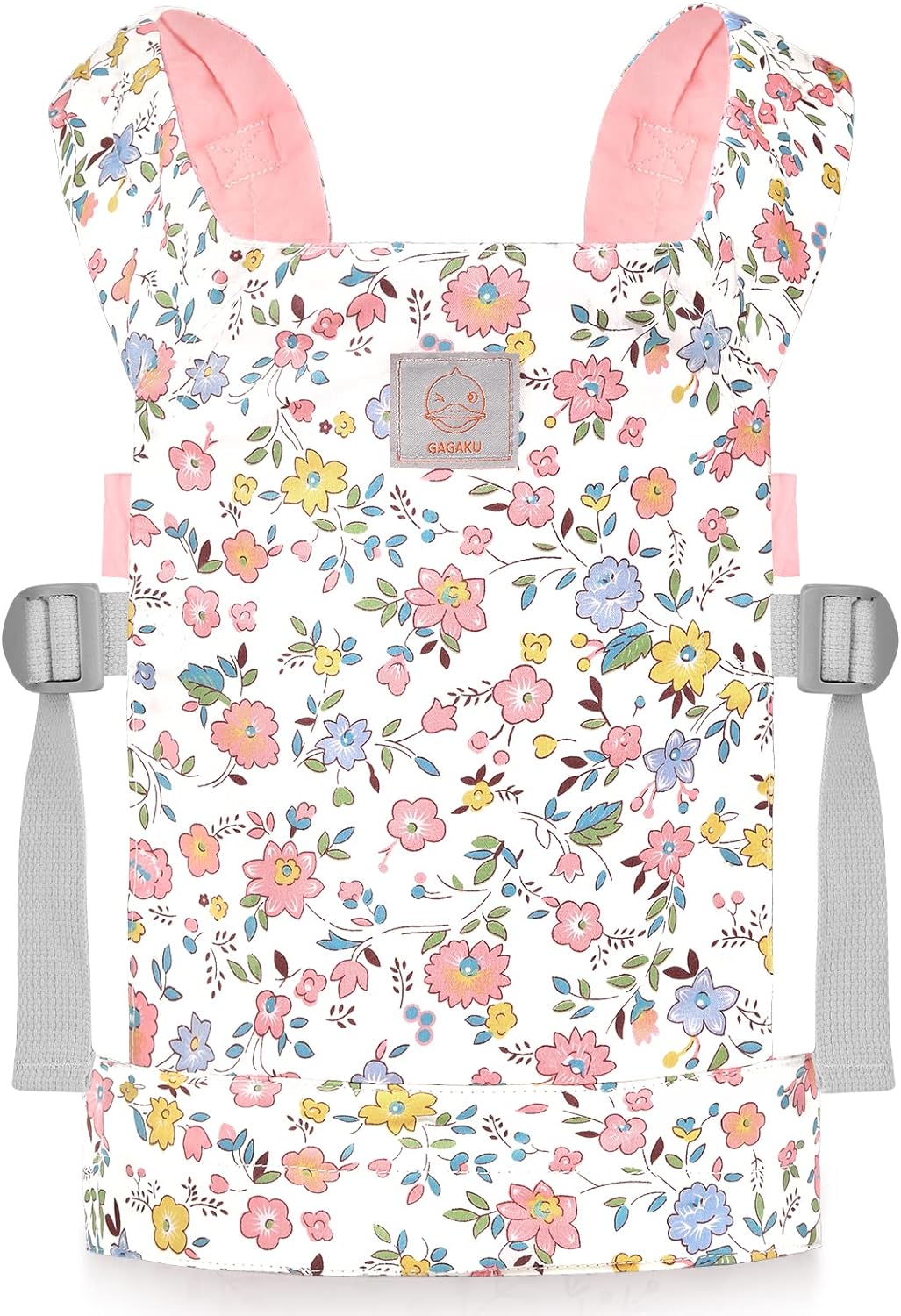 GAGAKU Doll Carrier for Kids, Toy Baby Doll Carrier, Reborn Dolls Carrier Toy Baby Sling with Adjustable Straps, Baby Doll Accessories - Green - Camellia