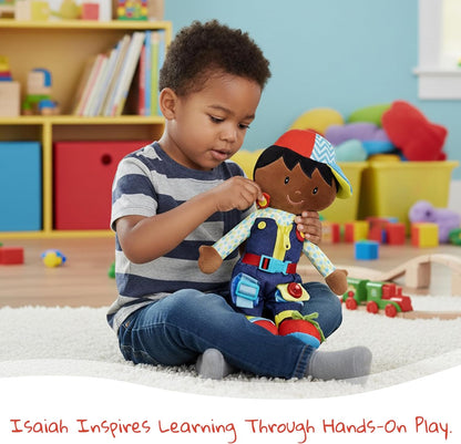 June Garden 16" Dressy Friends Bunnie - Educational Stuffed Plush Doll for Kids and Toddlers 2 Years and Up - Montessori Soft Toy Doll
