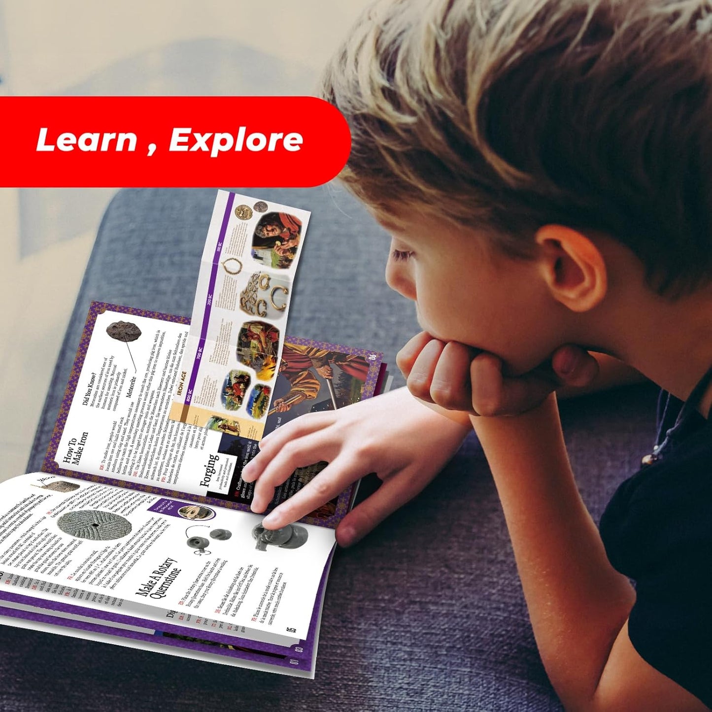 EDUMAN Stone Ages Fossil Dig Kit for Kids, Dig it Up Ancient Creatures Kit, Archaeology Kits with Mining Kit Tools, Educational Toys & Stem Toys for Kids Age 6 for Boys Girls