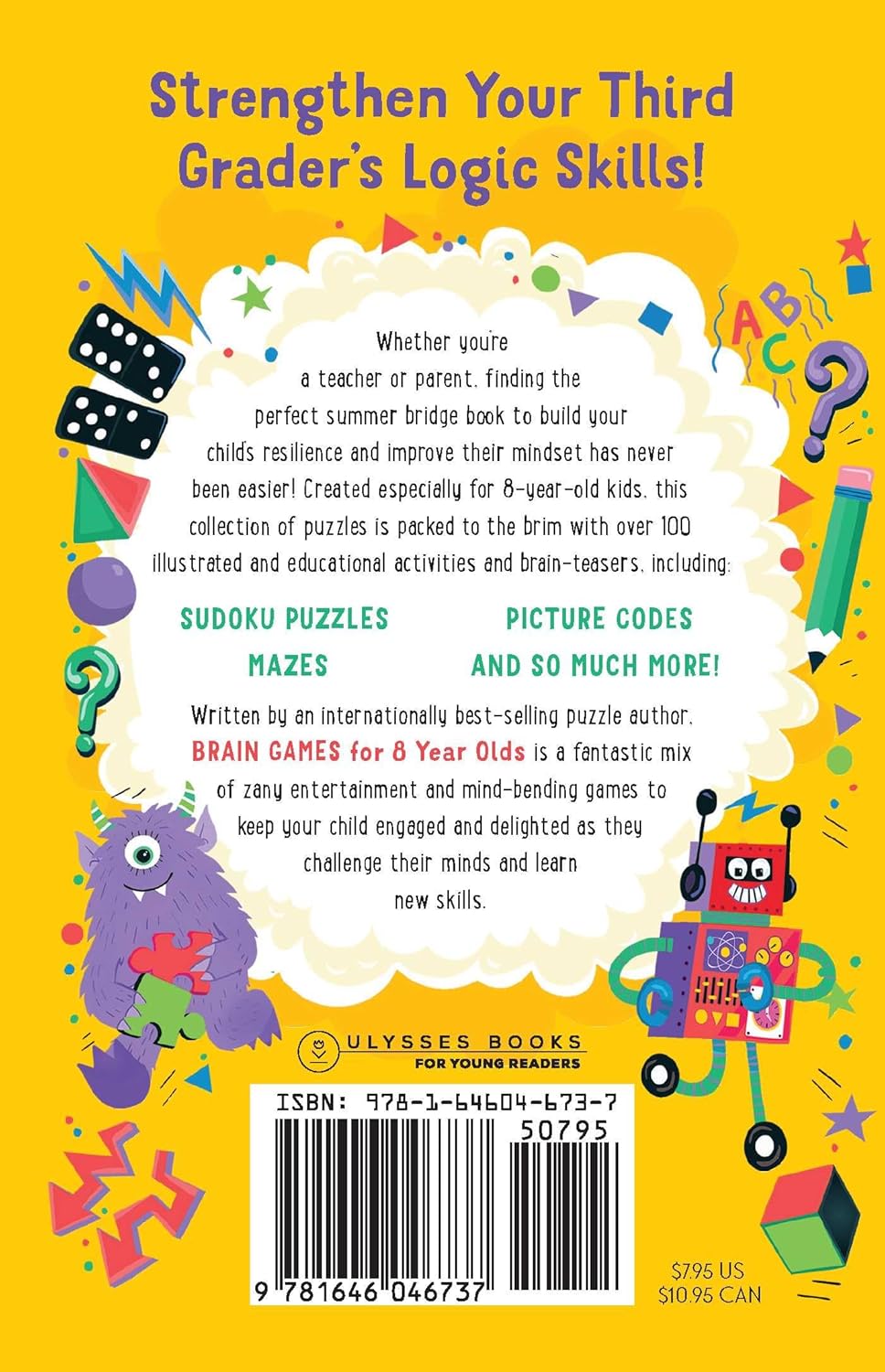 Brain Games for 8 Year Olds: Fun and Challenging Brain Teasers, Logic Puzzles, and More for Kids