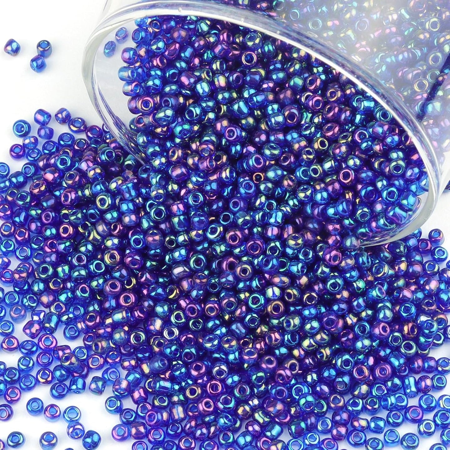 10100 Pcs Size 11/0 Glass Seed Beads, 2 mm Dark Green Small Mini Spacer Loose Pony Beads for Jewelry Making and DIY Crafts - Colors A
