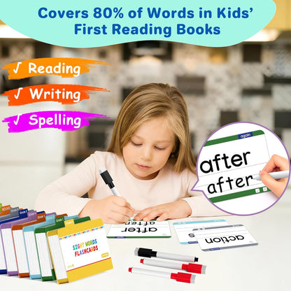 1180 Sight Words Flash Cards Kindergarten Hooked on Phonics Dolch & Fry High Frequency Site, Learn to Read CVC Blends, Short/Long Vowel Sounds, Games for 1 2 3 4 5 6 Grade, Kids 4-13 Years