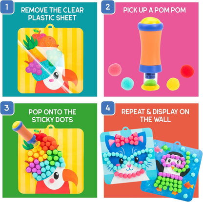 Educational Insights Tufting Kit - Arts and Crafts for Kids Ages 4-8, Poke in Art Kits for Girls & Boys, DIY Kids Craft Kit, Mess Free Art Set with Crafting Supplies, Easy Toddler Crafts
