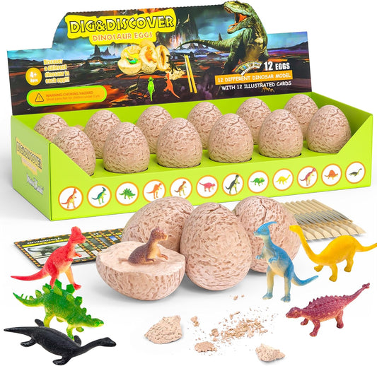 Gemstone Dig Kit, 16 Real Gem Stones and Crystals Excavation Kit, STEM Educational Toys Science Kit for Kids 5-7 8-12, Gem Digging Kit Rock Collection Stocking Stuffers Gifts for Boys Girls
