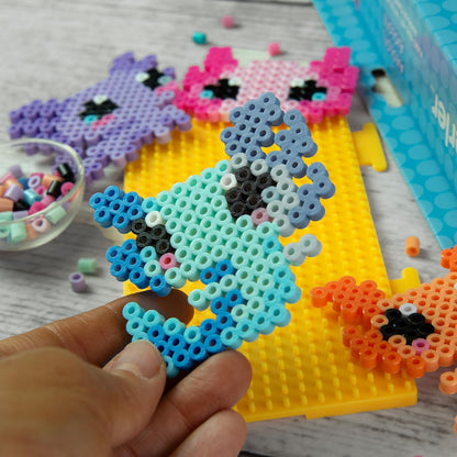 Perler 80-42993 Day at The Zoo Fused Bead Activity Bucket with Pegboards and Patterns, Multicolor, 8504 Pieces