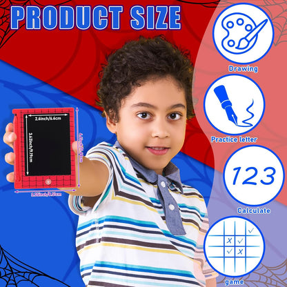 Nezyo 24 Pack Toy Inspires Party Favors Supplies, LCD Writing Tablet for Kids, 4.6'' Mini Board Drawing Tablet, Cartoon Goodie Bags Stuffers Birthday Toddler Boy Student Gifts