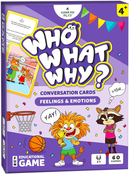 Who What Why Emergency & Safety Conversation Cards for Kids – Social Skills & Critical Thinking Game – Safety Awareness, Decision-Making & Communication Cards, Speech Therapy & SEL Tool, Ages 4+
