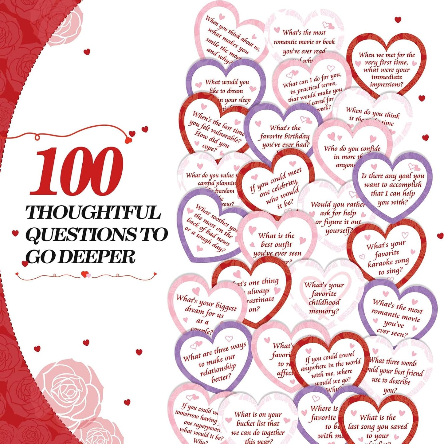 Pasimy 100 Pcs Family Conversation Cards Bulk Kids Question Card Games Fun Conversation Starters Cards Game for Kid Adult Family Road Trips Build Parent Child Relationship