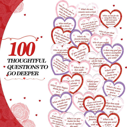Pasimy 100 Pcs Family Conversation Cards Bulk Kids Question Card Games Fun Conversation Starters Cards Game for Kid Adult Family Road Trips Build Parent Child Relationship