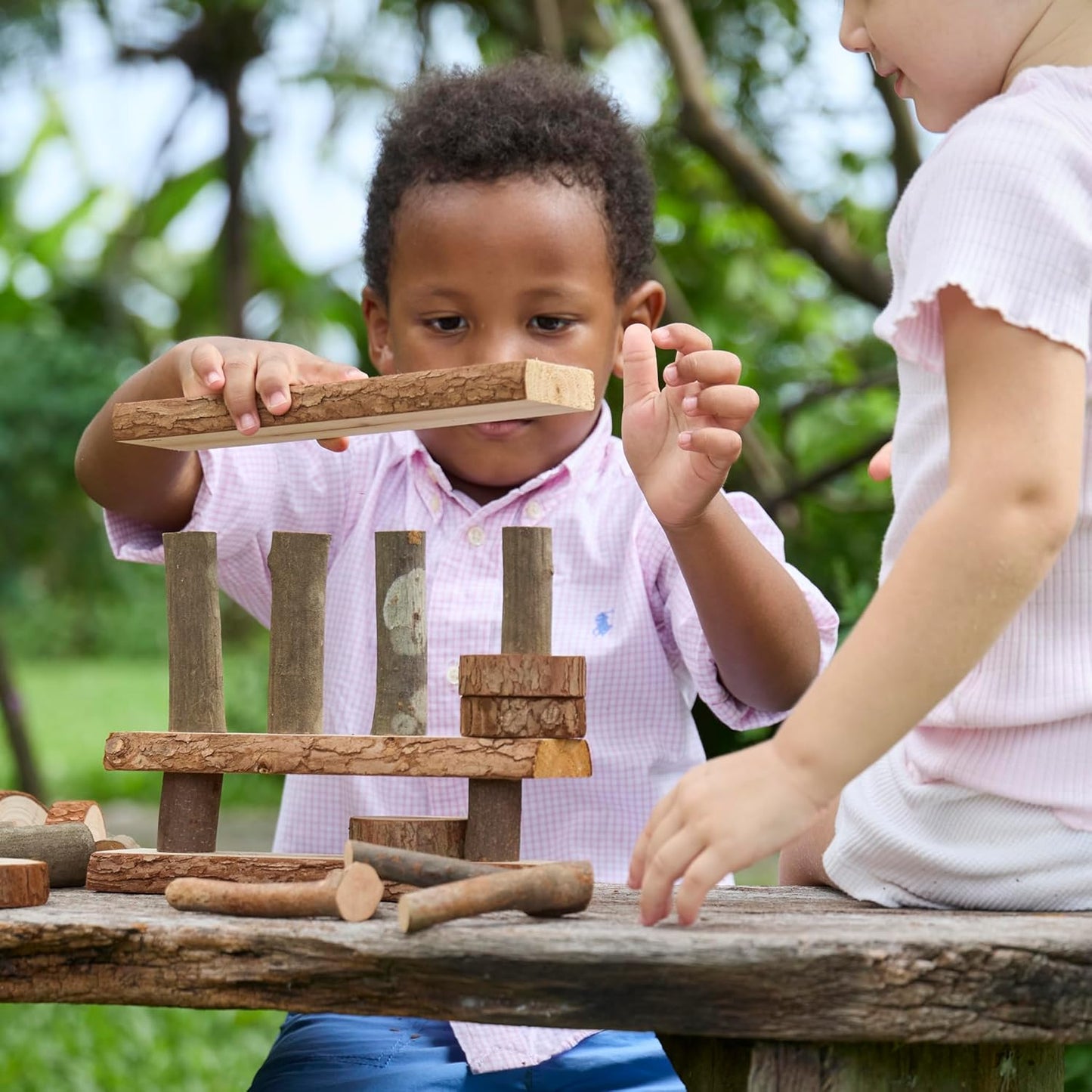 Guidecraft Branch Blocks - 36 Piece Kid's Natural Wooden Unit Building Set, Tree Block Stacking Sorting Toy for Toddlers