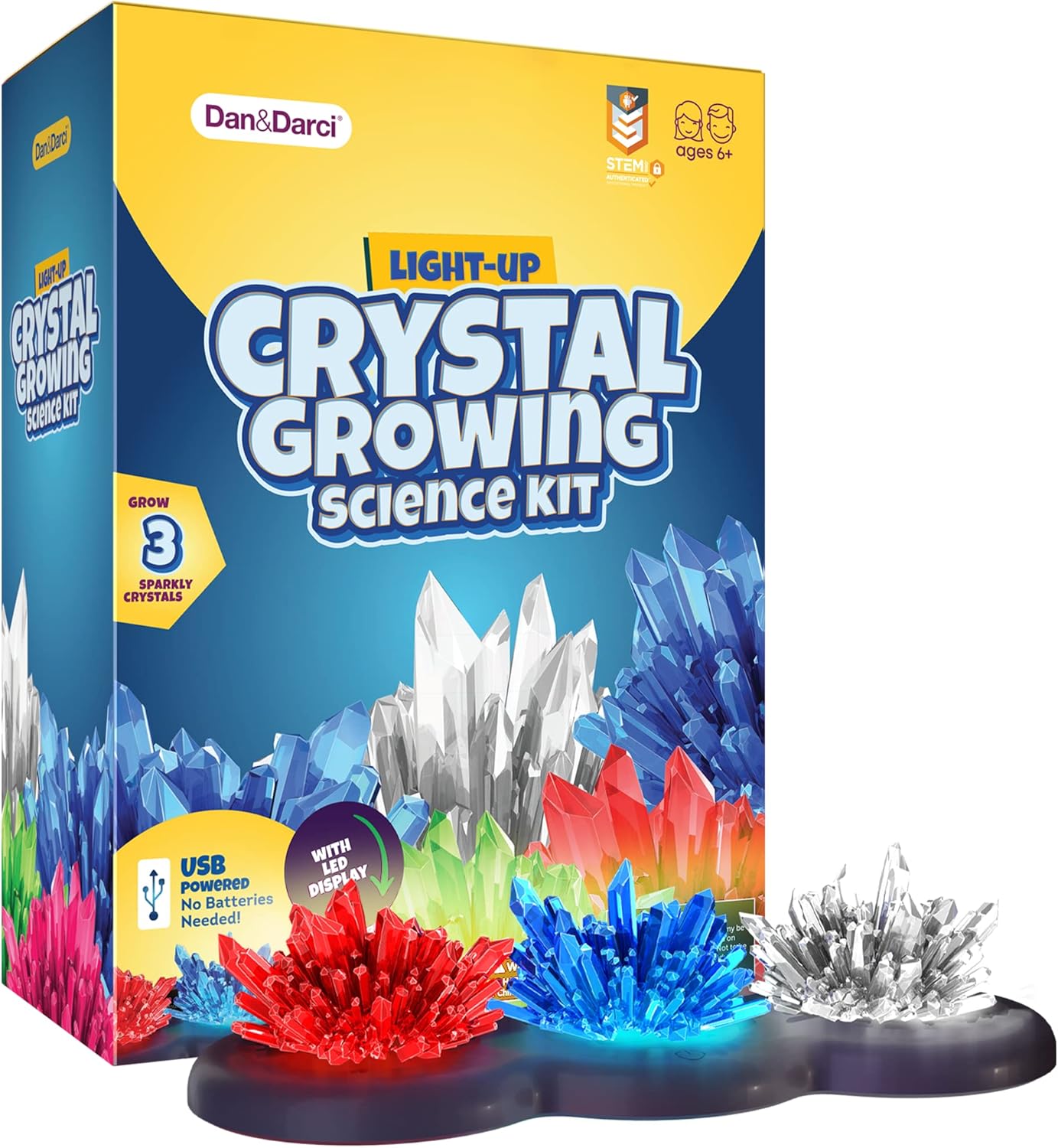 Crystal Growing Kit for Kids - Science Experiments for Boys and Girls Ages 6-12 Year Old Girl Gifts - Boy Toys STEM Crafts Activities, DIY Projects - Gift for Kids Age 6 7 8 9 10 11 12