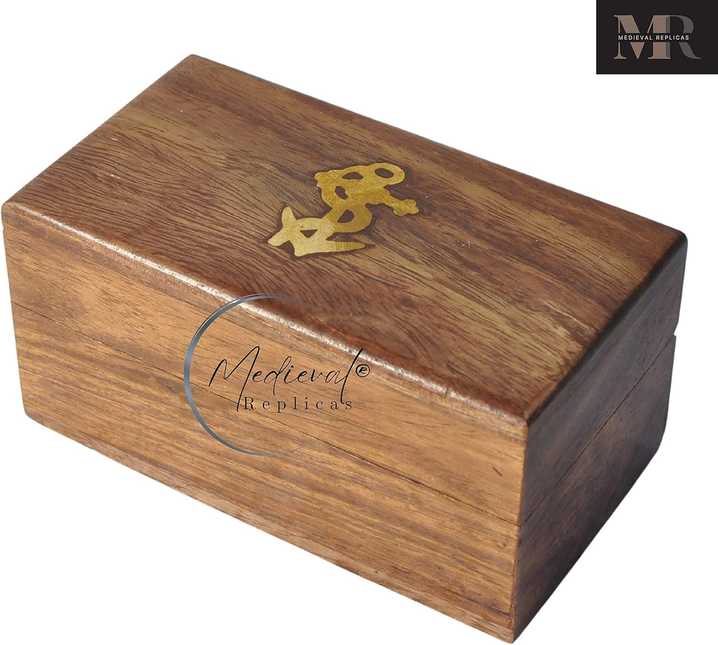 6" inch Handheld Brass Telescope with Wooden Box - Pirate Navigation.