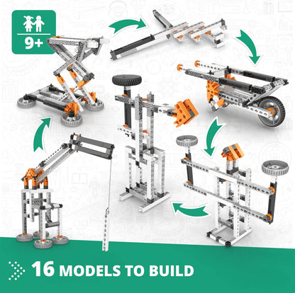 Engino- STEM Toys, Structures, Buildings & Bridges, Building Toys for Kids 9+, STEM Projects, Creative Engineering Kit, Gifts for Boys & Girls (9 Model Options)