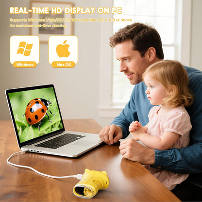 1000X Handheld Digital Microscope for Kids, Pocket Microscope with 2.0" IPS Screen, Portable STEM Science Toy for Ages 4-12, Educational Birthday Gift for Boys Girls, Outdoor Exploration Kit