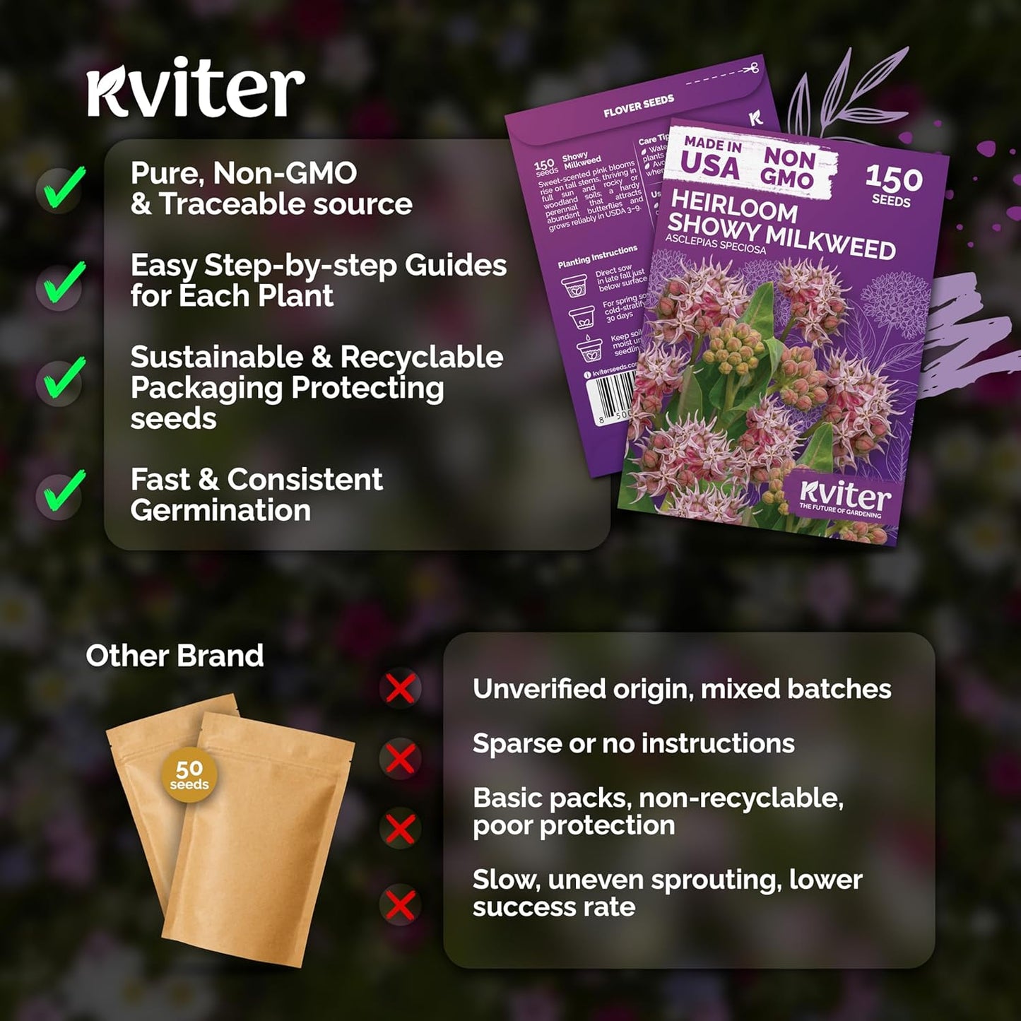 KVITER 5,500 Fairy Bouquet Mix Snapdragon Seeds for Planting (Linaria Maroccana) – Known as Toadflax, Heirloom & Organic – Flower Seeds to Plant Outside & Inside – Garden, Containers, Borders, Beds