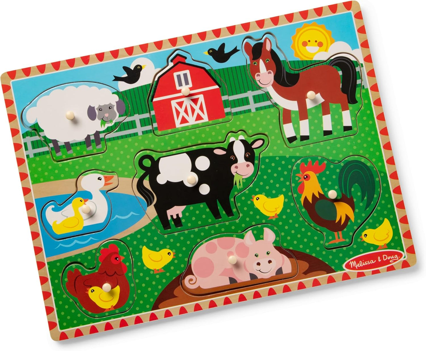 Melissa & Doug Pets Wooden Peg Puzzle (8 pcs)