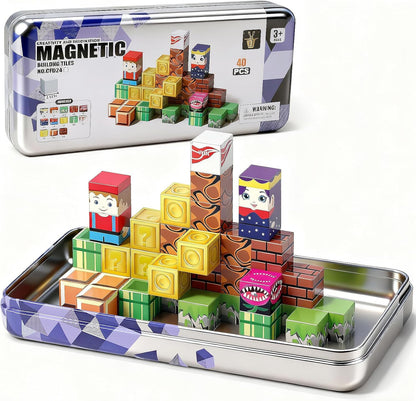 Magnetic Tiles, 70pcs Building Blocks with Storage Case, Toddler Toys Magnetic Blocks, Toys for Ages 3-5 4-8 Boys Girls,for Preschool Learning Birthday