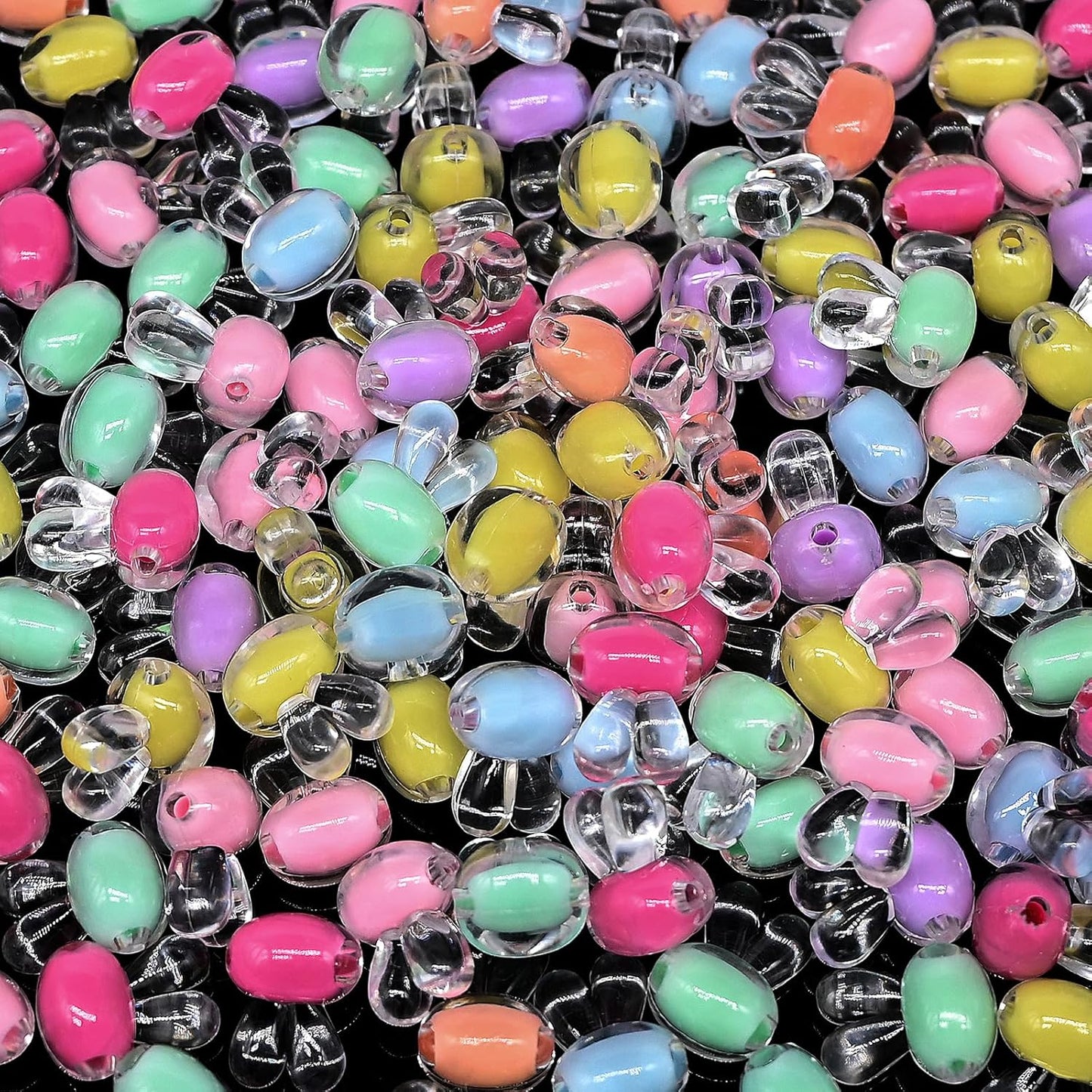 200g+ Candy Bulk Assorted Cute Kandi Beads for Jewelry Making, Bracelet Making Kit, Craft Supplies Charm Beads(Mixed II)