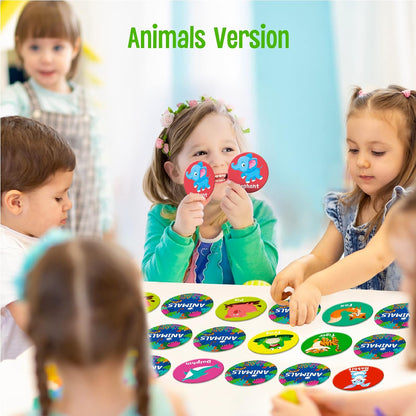 SpriteGru Memory Alphabet Matching Game(26 Pairs of 52 Pieces), Capital Letter Matching Game Cards Educational Toy for Toddlers