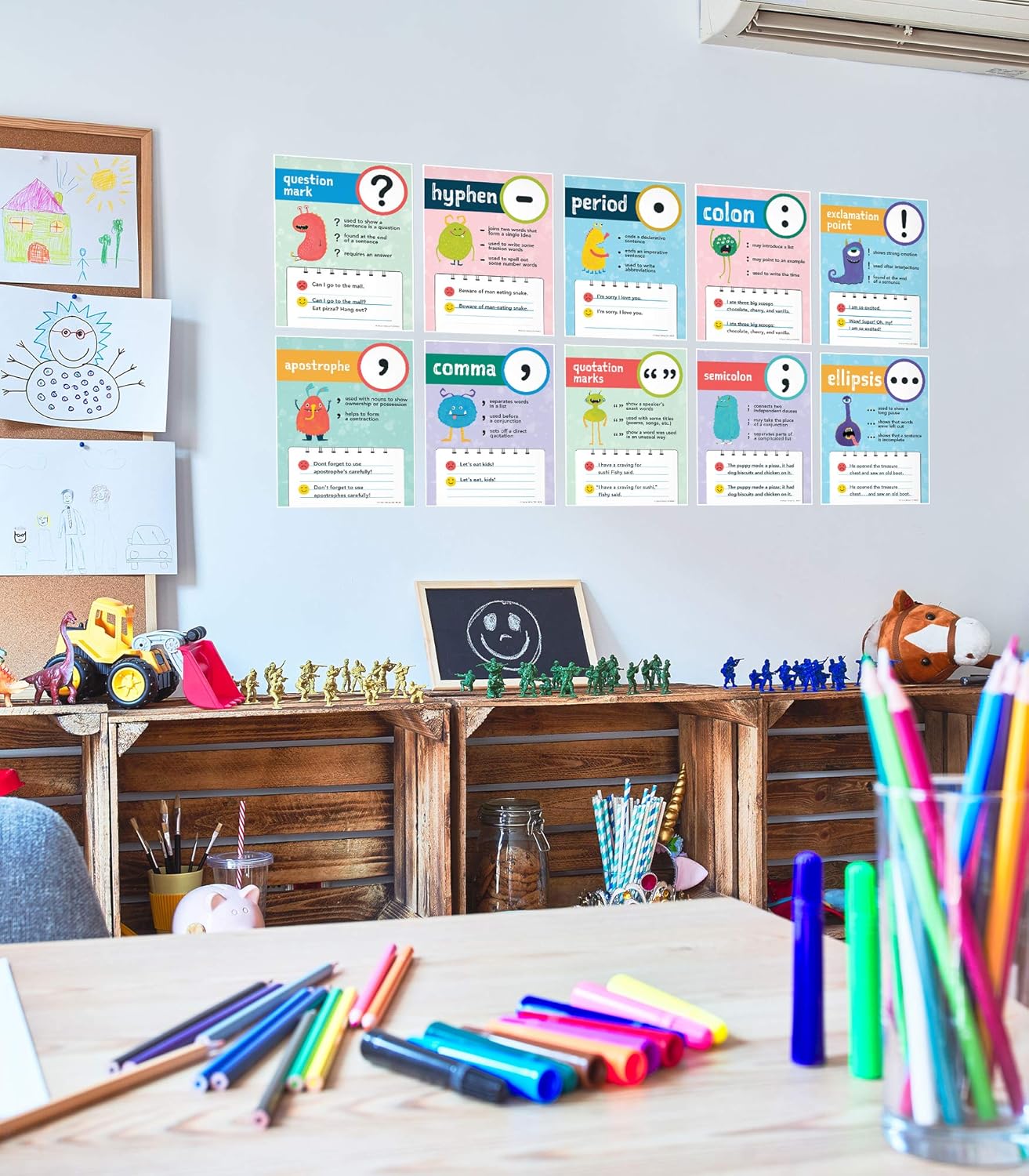 Carson Dellosa 14-Piece Mathematics Strategy Posters, 8.5" x 11" Wall Art Ten Frame, Counting, Number Line, Math Manipulatives, Facts, and More Strategies, Classroom Decor and Teacher Supplies