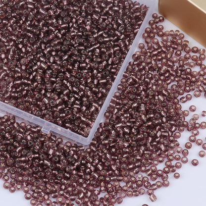 10100 Pcs Size 11/0 Glass Seed Beads, 2 mm Dark Green Small Mini Spacer Loose Pony Beads for Jewelry Making and DIY Crafts - Colors B
