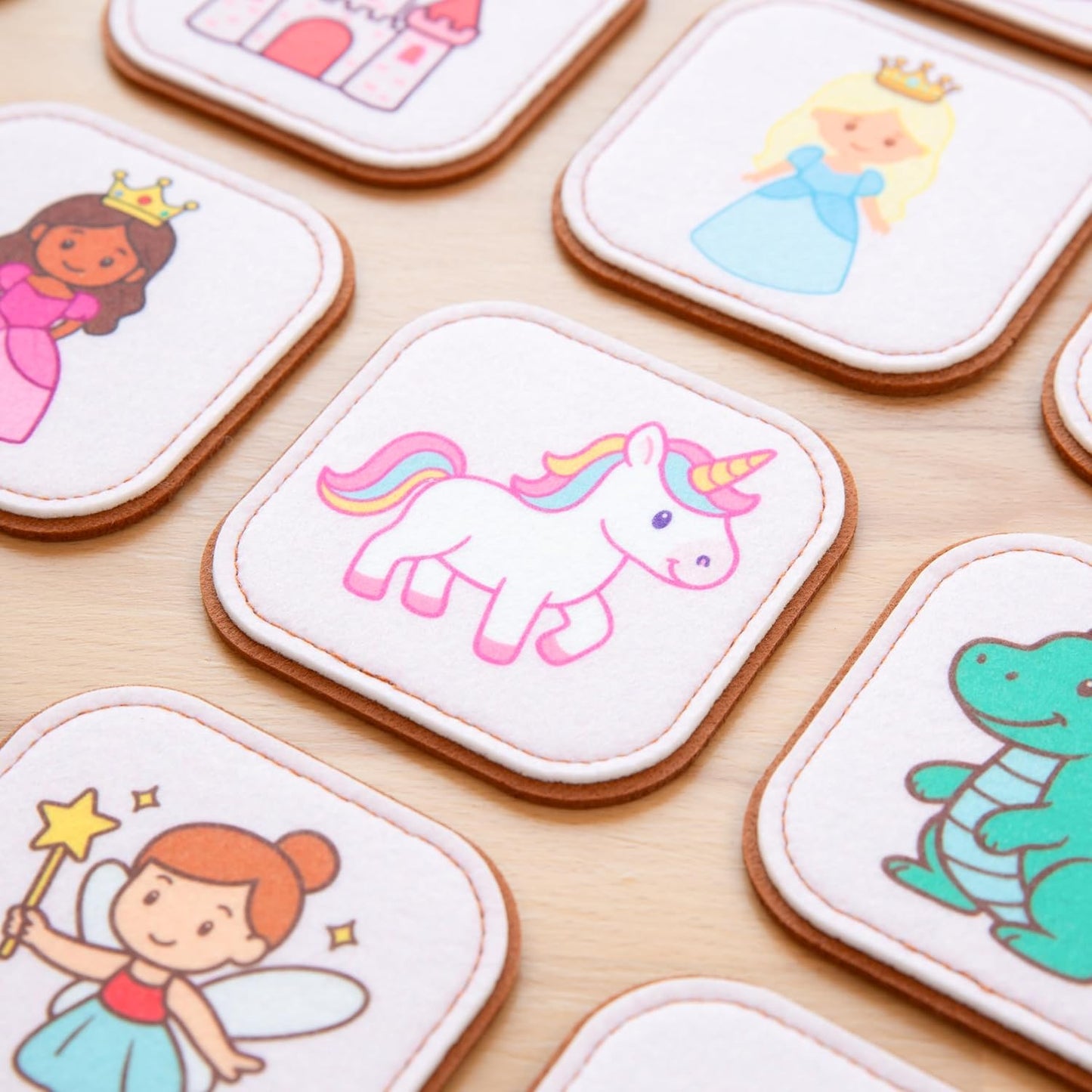 Felt Matching Game for Ages 2–4 – Soft and Safe for Ages 1+ – Montessori Memory Game – Sensory Flash Cards – Best Educational Gift for Ages 1–3 - Woodland Animal Theme