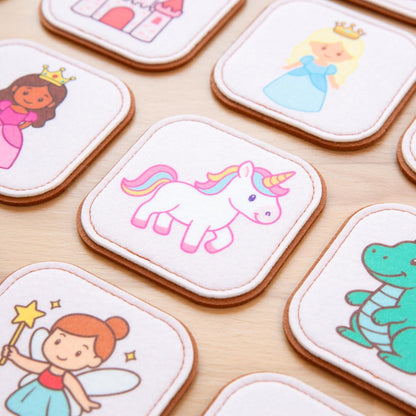 Felt Matching Game for Ages 2–4 – Soft and Safe for Ages 1+ – Montessori Memory Game – Sensory Flash Cards – Best Educational Gift for Ages 1–3 - Woodland Animal Theme