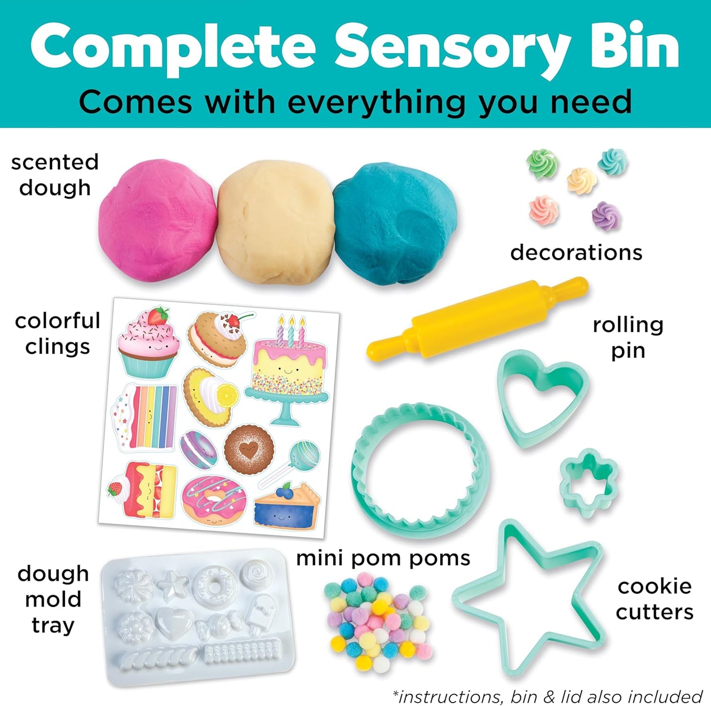 Creativity for Kids Sensory Bin: Dinosaur Dig - Toddler Sensory Toys, Sensory Bin Filler and Toddler Activities for Boys and Girls, Dinosaur Toys for Kids Ages 3-5+