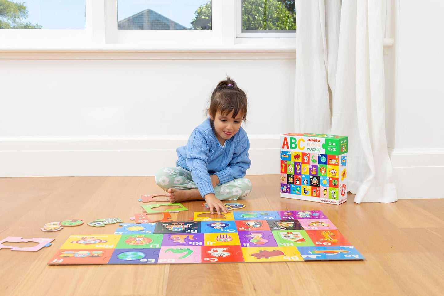 Crocodile Creek 50-Piece Jigsaw Puzzle - Fun Table or Floor Puzzles for Kids Ages 4-6 and Up - Includes Heavy-Duty Shaped Box for Storage - Shark Reef - 12" x 8" Finished