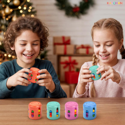 KatchOn, Rotating Fidget Toys – Pack of 12 | Magic Bean Brain Teaser Puzzle Cube, Pinata Stuffers for Kids | Fidget Spinners Party Favors for Kids, Adults | Classroom Prizes Goodie Bag Stuffers