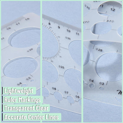 Mr. Pen Circle Templates - Large & Small Sizes, Circle Stencil & Ruler for Drafting & Drawing