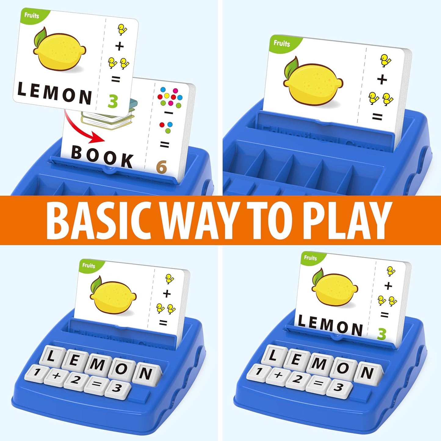 Yolscue Montessori Matching Letter Games,Educational Toys for 3-8 Year Olds Boys Girls,Alphabet Learning Toys for Kids Ages 3-8 Years,Birthday Party Gifts for 3-8 Year Olds Boys Girls(Blue)