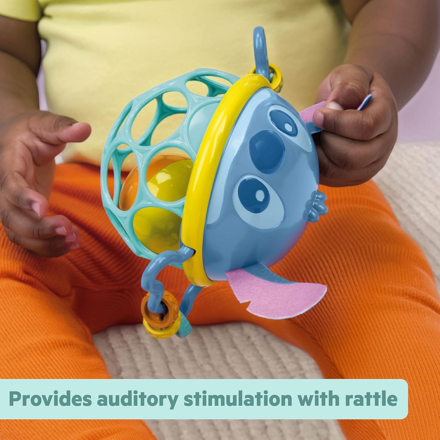Bright Starts Oball Musical Toy, Jingle & Shake Pal, BPA-Free Easy-Grasp Baby Rattle Toy, Ages Newborn+