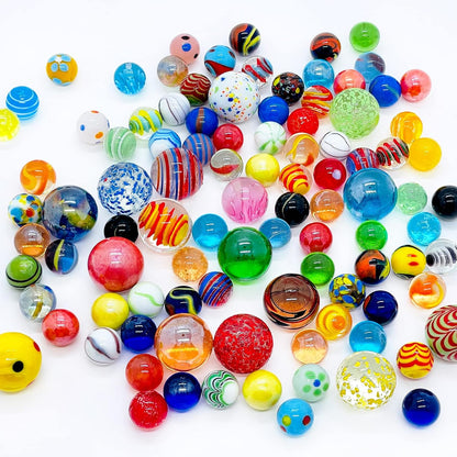 20 Vintage Marbles Bulk for Kids Ages 4-8-12 Hobbyist for Marble Run Track Game Small Marbles Game Toy (16mm) (20pcs)