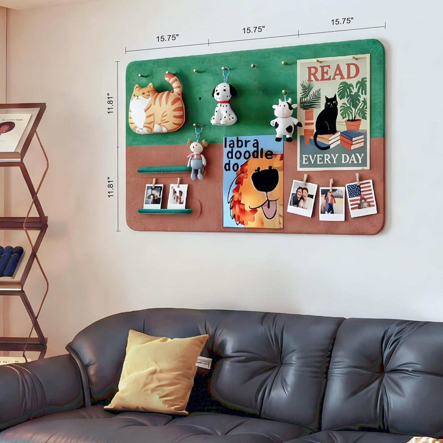 6 Pack Felt Bulletin Board Set, 11.8"x15.7" Wall-Mounted Pin Board, Cork Board Alternative with 2 Mini Insert Panels, Vision Board for Photo Display, Kids Wall Decor for Nursery, Classroom