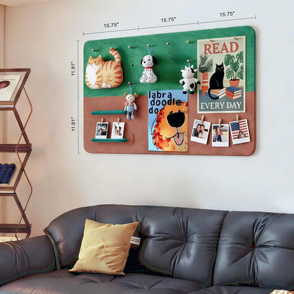 6 Pack Felt Bulletin Board Set, 11.8"x15.7" Wall-Mounted Pin Board, Cork Board Alternative with 2 Mini Insert Panels, Vision Board for Photo Display, Kids Wall Decor for Nursery, Classroom