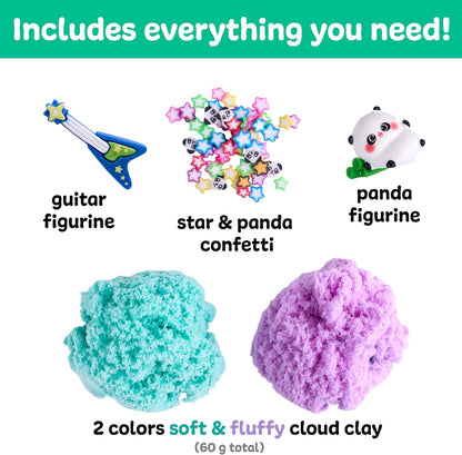 Creativity for Kids Sensory Minis Construction Kit | Cloud Clay Sensory Toy with Excavator for Kids | Spring Crafts that are Mess-Free, Screen-Free Travel Toy (Ages 3+)