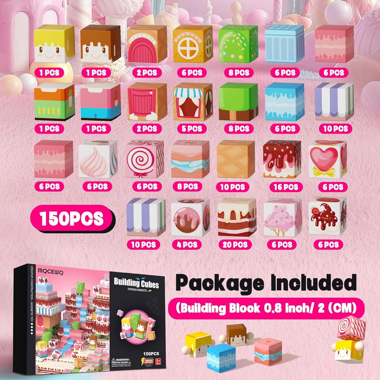Mini Magnetic Tiles Toddler Travel Essentials Set,1.5Inch 42PCS Magnetic Building Tiles Portable Construction Toys for Airplane Car Kid Aged 3+ Birthday Gift