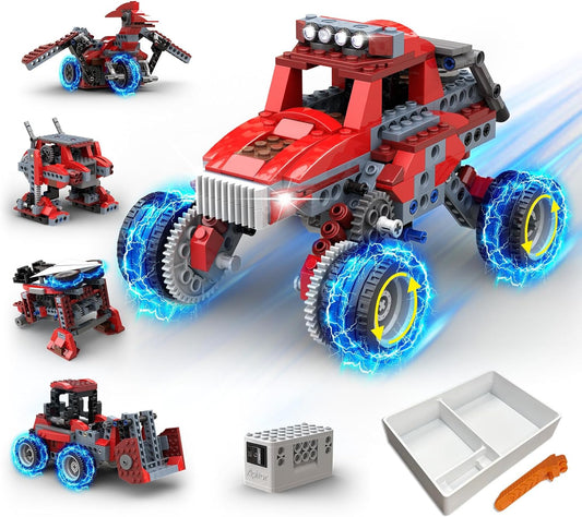 8 in 1 STEM Kits for Kids Age 6-8, DIY Electronic Monster Truck Building Kit, STEM Toys for Boys Craft Projects 8-10, Build Robot DIY Activity for Ages 6 7 8 9 10 11 12 + Years